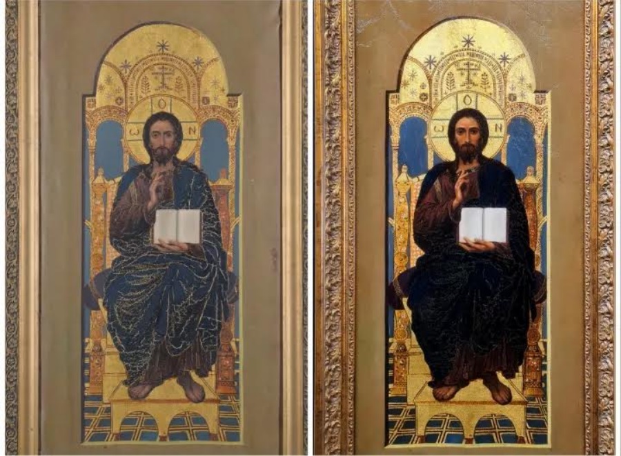 Εικόνες του Κωνσταντίνου Παρθένη με τον Χριστό, εκτίθενται στο Αρχαιολογικό Μουσείο Καβάλας