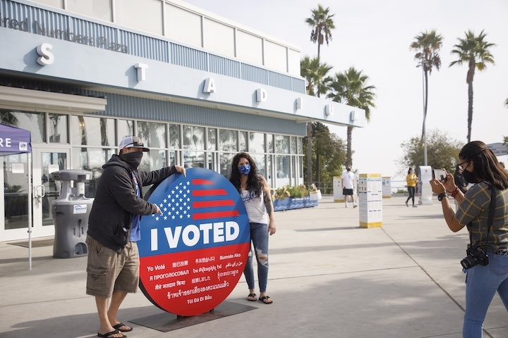 Election Day voting 2020 in Los Angeles