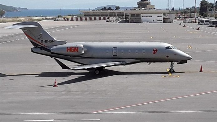 lear jet rolling stones