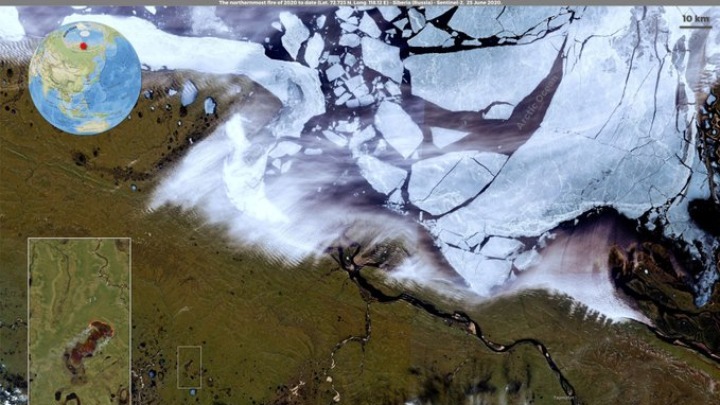  Δορυφόροι της ΕΕ κατέγραψαν για πρώτη φορά δασική πυρκαγιά στον πολικό κύκλο της Σιβηρίας