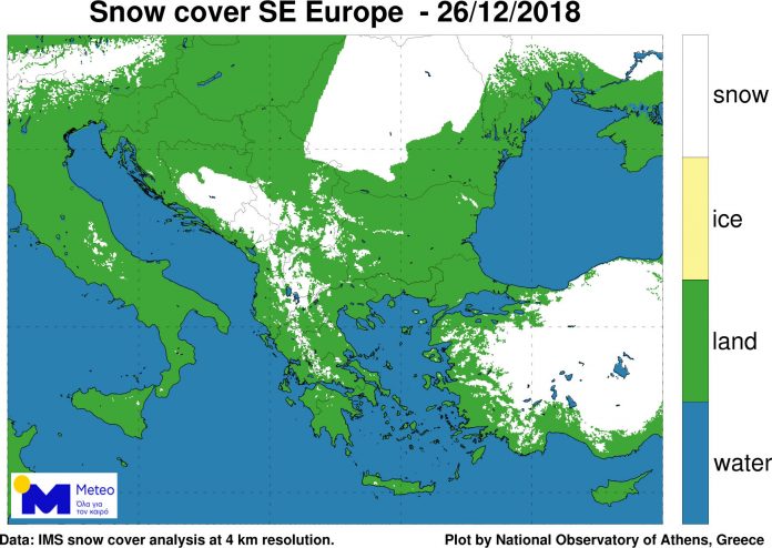 Χιονοκάλυψη+σε+Ελλάδα+και+ΝΑ+Ευρώπη+Πηγή+ΕΑΑ-meteo
